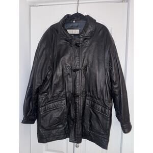 Vintage 90s Joshua Ross Leather Jacket Mens L Oversized Retro Heavyweight